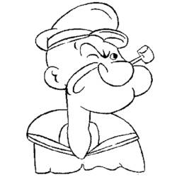 Dibujo para colorear: Popeye (Superhéroes) #84729 - Dibujos para colorear
