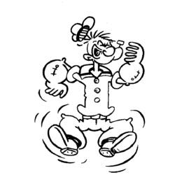 Dibujo para colorear: Popeye (Superhéroes) #84733 - Dibujos para colorear