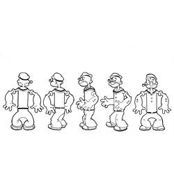 Dibujo para colorear: Popeye (Superhéroes) #84735 - Dibujos para colorear