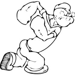 Dibujo para colorear: Popeye (Superhéroes) #84740 - Dibujos para colorear