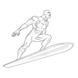 Dibujo para colorear: Silver Surfer (Superhéroes) #81129 - Dibujos para colorear