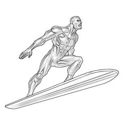 Dibujo para colorear: Silver Surfer (Superhéroes) #81132 - Dibujos para colorear