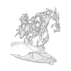 Dibujo para colorear: Silver Surfer (Superhéroes) #81133 - Dibujos para colorear