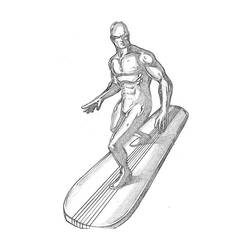 Dibujo para colorear: Silver Surfer (Superhéroes) #81138 - Dibujos para colorear