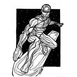Dibujo para colorear: Silver Surfer (Superhéroes) #81179 - Dibujos para colorear