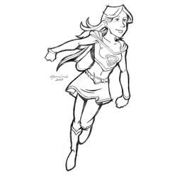 Dibujo para colorear: Supergirl (Superhéroes) #83924 - Dibujos para colorear
