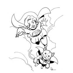 Dibujo para colorear: Supergirl (Superhéroes) #83930 - Dibujos para colorear