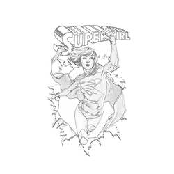 Dibujo para colorear: Supergirl (Superhéroes) #83932 - Dibujos para colorear