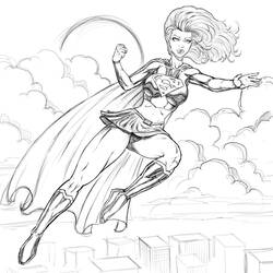 Dibujo para colorear: Supergirl (Superhéroes) #83938 - Dibujos para colorear