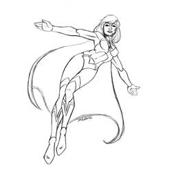 Dibujo para colorear: Supergirl (Superhéroes) #83940 - Dibujos para colorear