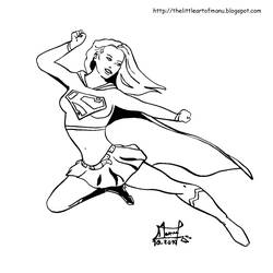 Dibujo para colorear: Supergirl (Superhéroes) #83944 - Dibujos para colorear
