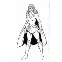 Dibujo para colorear: Supergirl (Superhéroes) #83950 - Dibujos para colorear