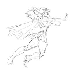 Dibujo para colorear: Supergirl (Superhéroes) #83953 - Dibujos para colorear
