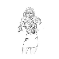 Dibujo para colorear: Supergirl (Superhéroes) #83955 - Dibujos para colorear
