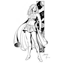 Dibujo para colorear: Supergirl (Superhéroes) #83961 - Dibujos para colorear