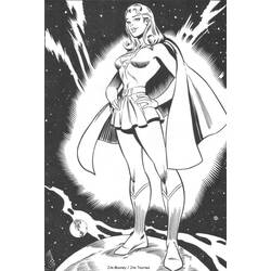 Dibujo para colorear: Supergirl (Superhéroes) #84000 - Dibujos para colorear