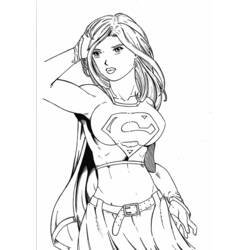 Dibujo para colorear: Supergirl (Superhéroes) #84010 - Dibujos para colorear