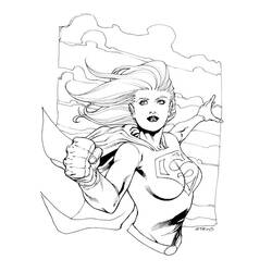 Dibujo para colorear: Supergirl (Superhéroes) #84028 - Dibujos para colorear
