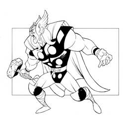 Dibujo para colorear: Thor (Superhéroes) #75767 - Dibujos para colorear