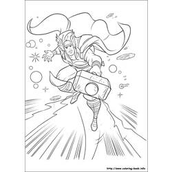 Dibujo para colorear: Thor (Superhéroes) #75769 - Dibujos para Colorear e Imprimir Gratis