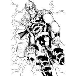 Dibujo para colorear: Thor (Superhéroes) #75807 - Dibujos para Colorear e Imprimir Gratis