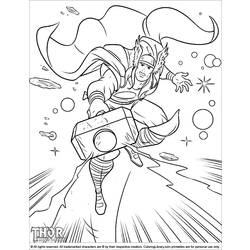 Dibujo para colorear: Thor (Superhéroes) #75811 - Dibujos para Colorear e Imprimir Gratis