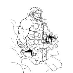 Dibujo para colorear: Thor (Superhéroes) #75815 - Dibujos para Colorear e Imprimir Gratis