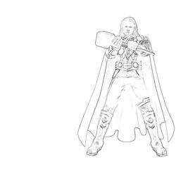 Dibujo para colorear: Thor (Superhéroes) #75825 - Dibujos para Colorear e Imprimir Gratis