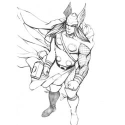 Dibujo para colorear: Thor (Superhéroes) #75827 - Dibujos para Colorear e Imprimir Gratis