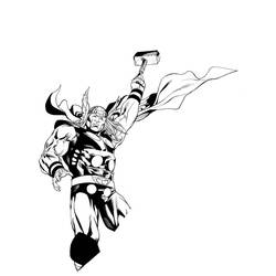 Dibujo para colorear: Thor (Superhéroes) #75829 - Dibujos para Colorear e Imprimir Gratis