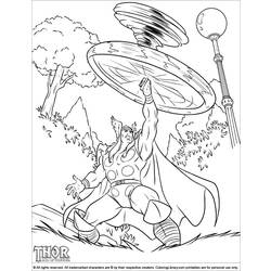 Dibujo para colorear: Thor (Superhéroes) #75833 - Dibujos para Colorear e Imprimir Gratis