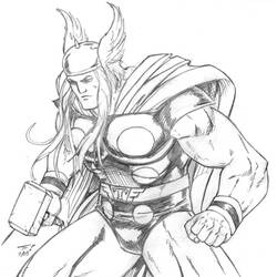 Dibujo para colorear: Thor (Superhéroes) #75839 - Dibujos para colorear