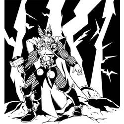 Dibujo para colorear: Thor (Superhéroes) #75848 - Dibujos para Colorear e Imprimir Gratis