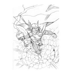 Dibujo para colorear: Thor (Superhéroes) #75855 - Dibujos para Colorear e Imprimir Gratis