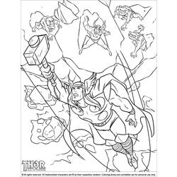 Dibujo para colorear: Thor (Superhéroes) #75856 - Dibujos para Colorear e Imprimir Gratis