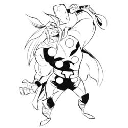 Dibujo para colorear: Thor (Superhéroes) #75861 - Dibujos para Colorear e Imprimir Gratis