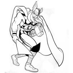 Dibujo para colorear: Thor (Superhéroes) #75905 - Dibujos para colorear