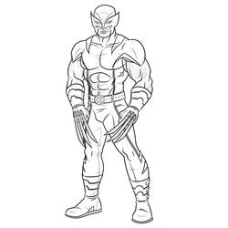 Dibujo para colorear: Wolverine (Superhéroes) #74854 - Dibujos para colorear