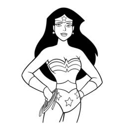 Dibujo para colorear: Wonder Woman (Superhéroes) #74545 - Dibujos para colorear