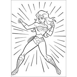 Dibujo para colorear: Wonder Woman (Superhéroes) #74546 - Dibujos para colorear