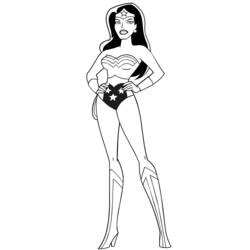Dibujo para colorear: Wonder Woman (Superhéroes) #74550 - Dibujos para colorear