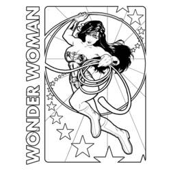 Dibujo para colorear: Wonder Woman (Superhéroes) #74553 - Dibujos para Colorear e Imprimir Gratis