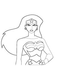 Dibujo para colorear: Wonder Woman (Superhéroes) #74555 - Dibujos para colorear