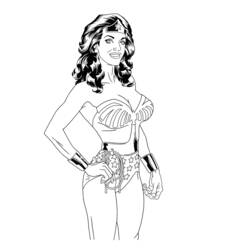 Dibujo para colorear: Wonder Woman (Superhéroes) #74567 - Dibujos para colorear