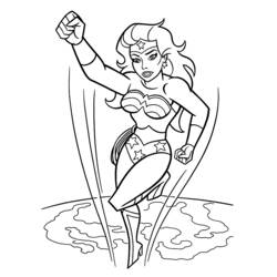 Dibujo para colorear: Wonder Woman (Superhéroes) #74568 - Dibujos para colorear