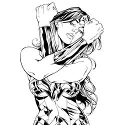 Dibujo para colorear: Wonder Woman (Superhéroes) #74574 - Dibujos para colorear