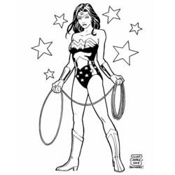 Dibujo para colorear: Wonder Woman (Superhéroes) #74575 - Dibujos para colorear
