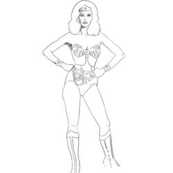 Dibujo para colorear: Wonder Woman (Superhéroes) #74596 - Dibujos para colorear