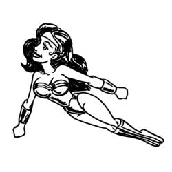 Dibujo para colorear: Wonder Woman (Superhéroes) #74601 - Dibujos para colorear