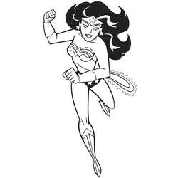 Dibujo para colorear: Wonder Woman (Superhéroes) #74628 - Dibujos para colorear